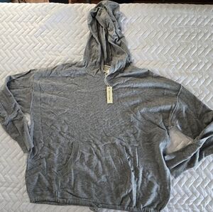 NWT Max Studio Heather Gray Hooded Sweater
